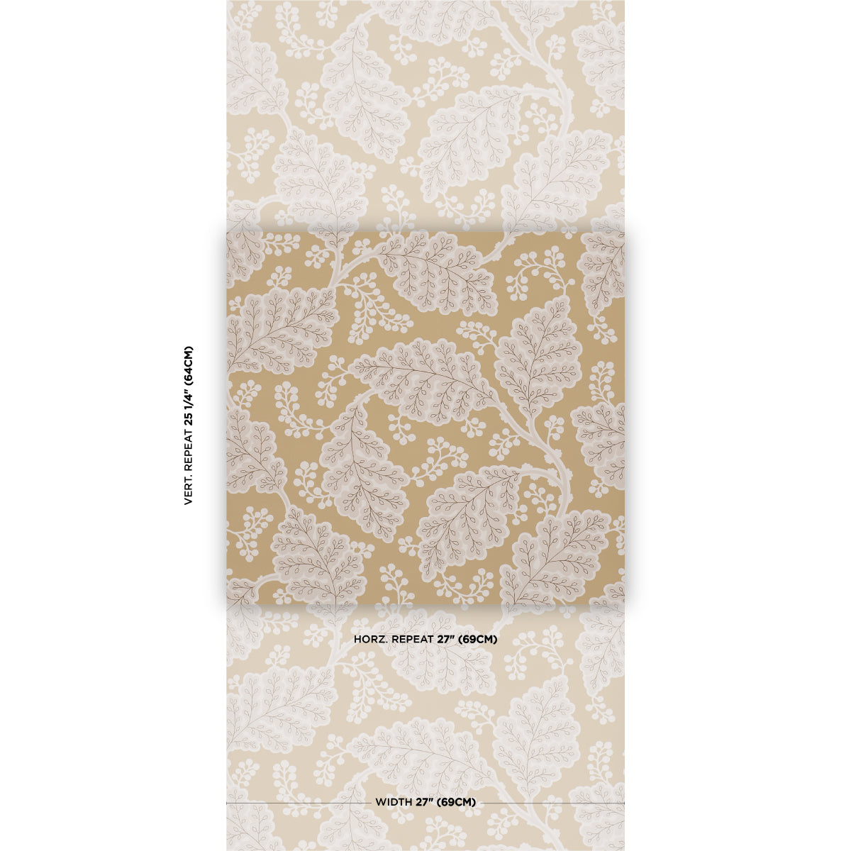 Purchase 5010393 | Estelle, Ochre - Schumacher Wallpaper