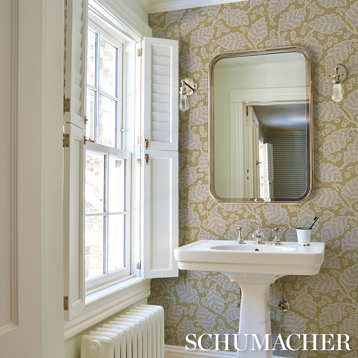 Purchase 5010394 | Estelle, Sage - Schumacher Wallpaper