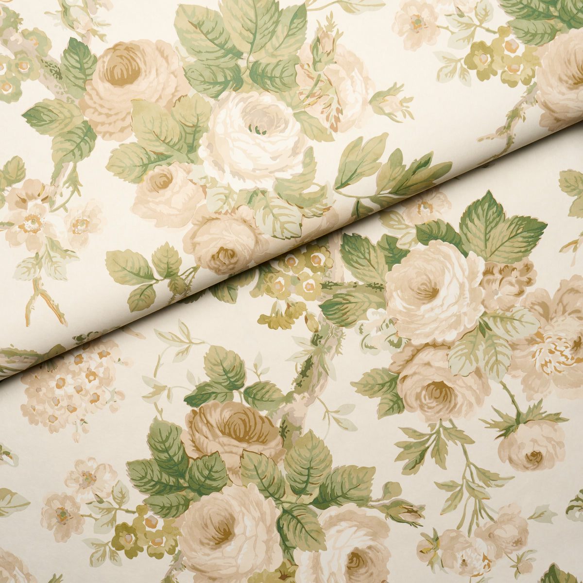 Purchase 5010842 | Nancy Floral, Ivory - Schumacher Wallpaper