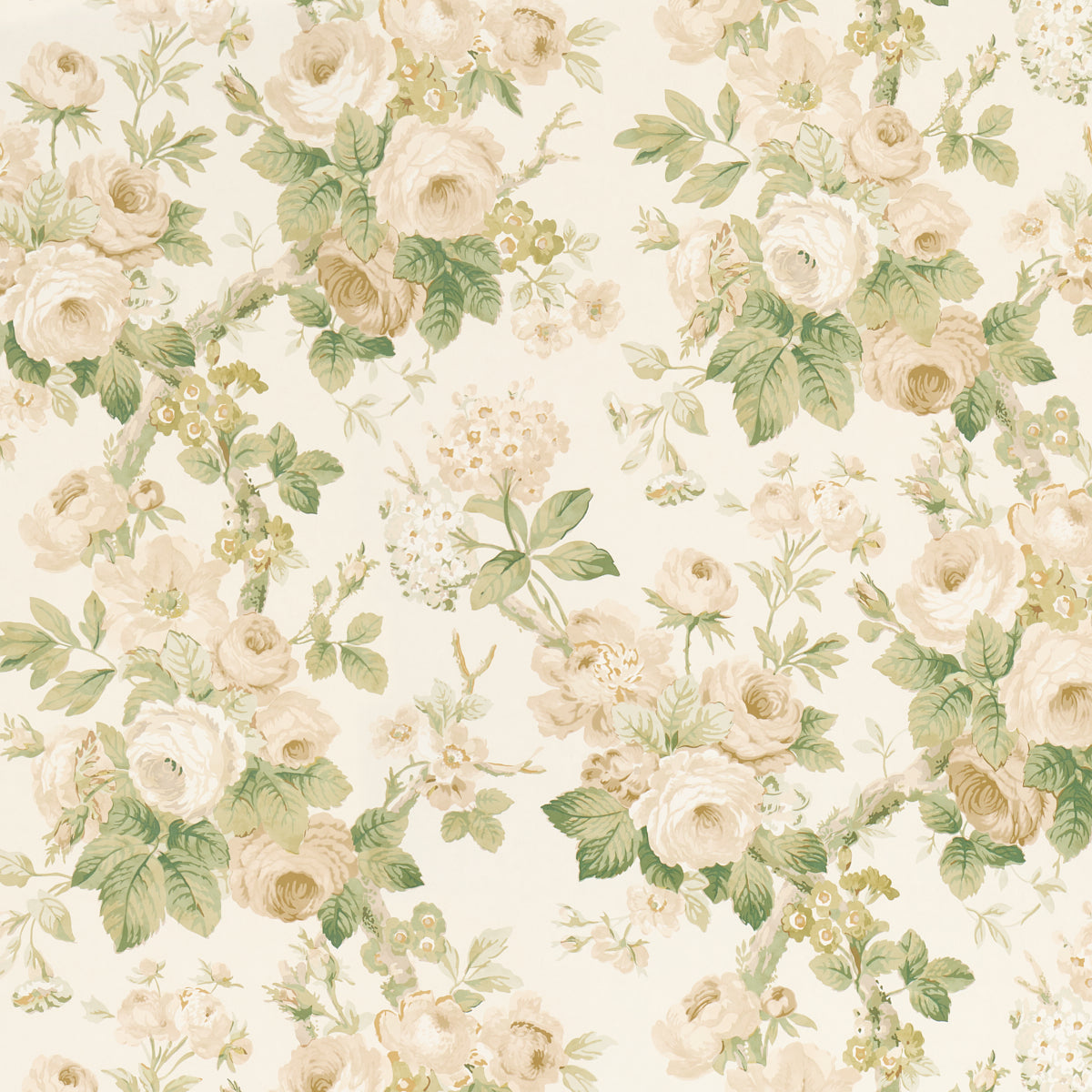 Purchase 5010842 | Nancy Floral, Ivory - Schumacher Wallpaper