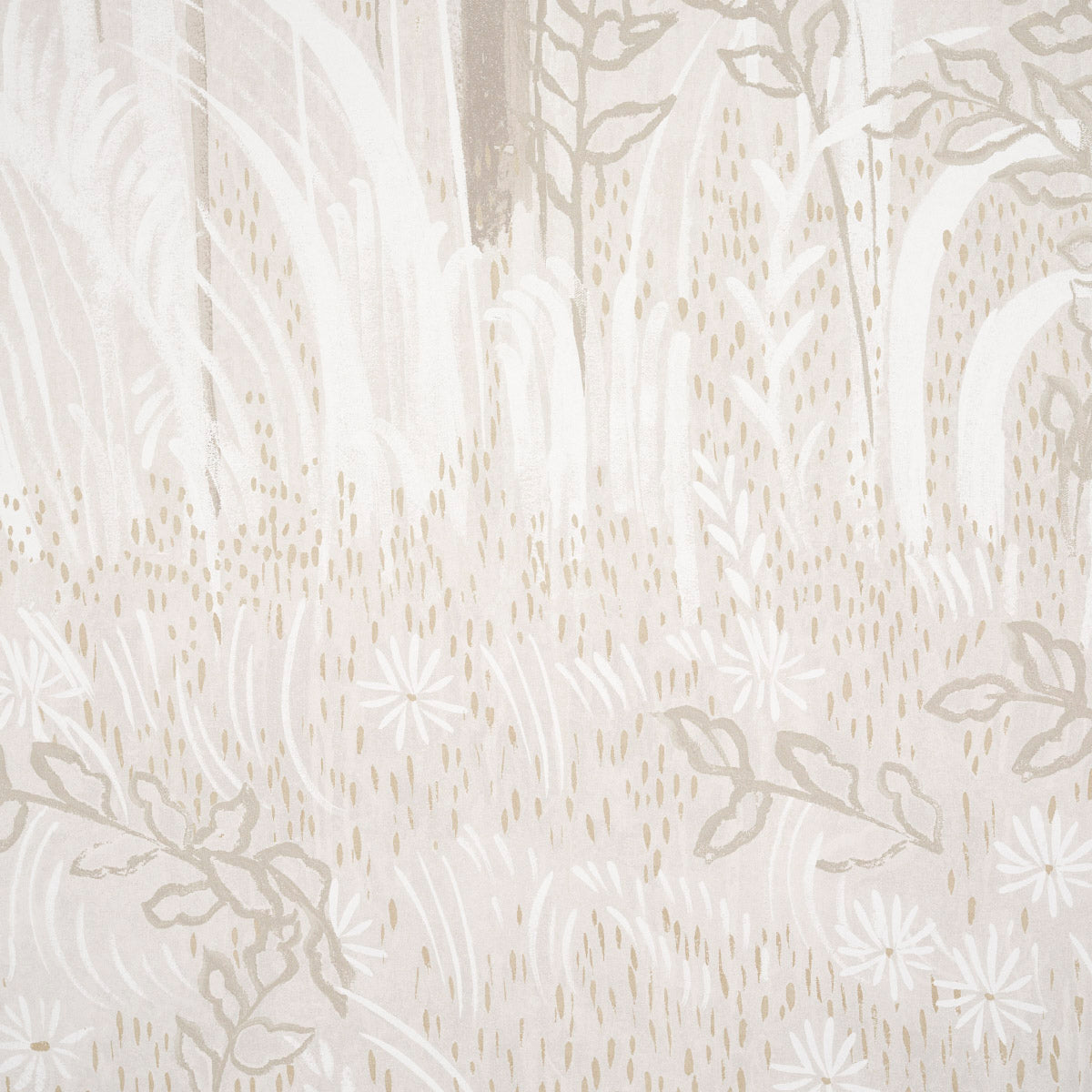 Purchase 5010924 | Brindille Golden Accented Panel Set, Alabaster - Schumacher Wallpaper