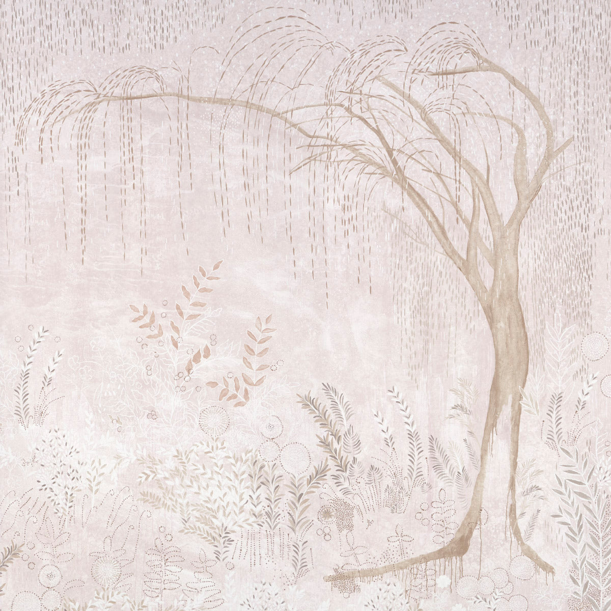 Purchase 5010933 | Bisou Panel Set, Blush - Schumacher Wallpaper