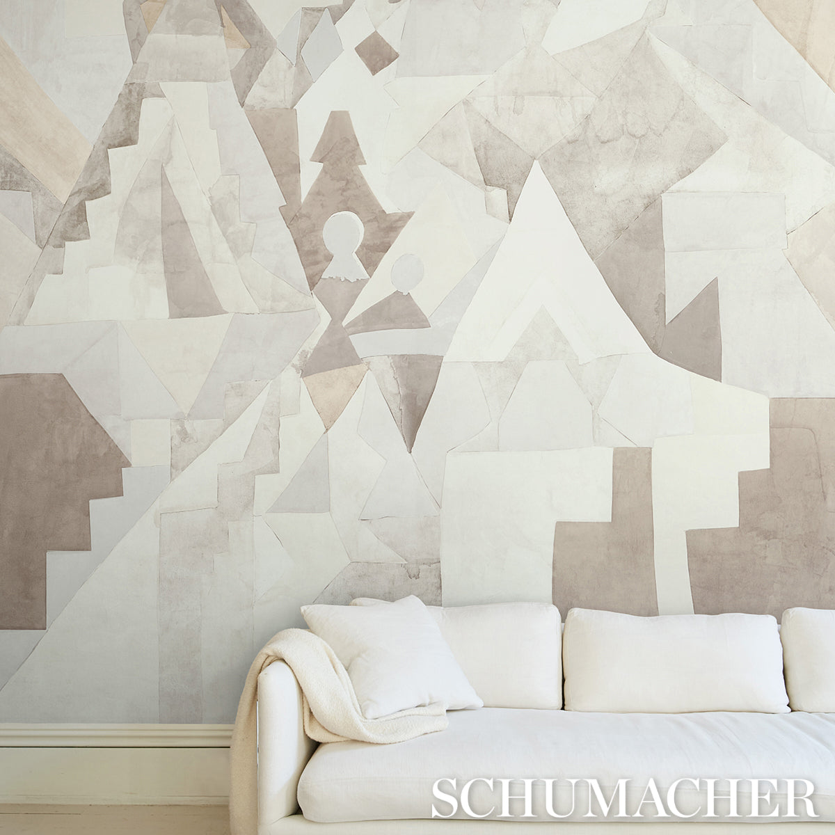 Purchase 5011102 | Steps Panel Set, Argil And Stone - Schumacher Wallpaper