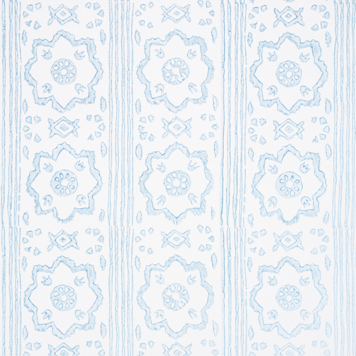 Purchase 5011223 | Sunda Hand Blocked Print, Sky - Schumacher Wallpaper