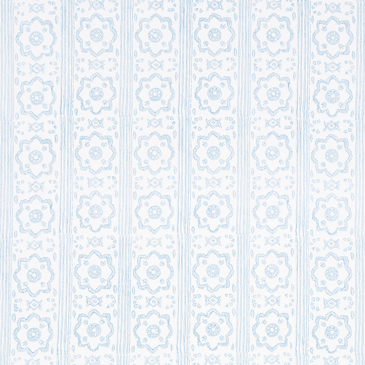 Purchase 5011223 | Sunda Hand Blocked Print, Sky - Schumacher Wallpaper