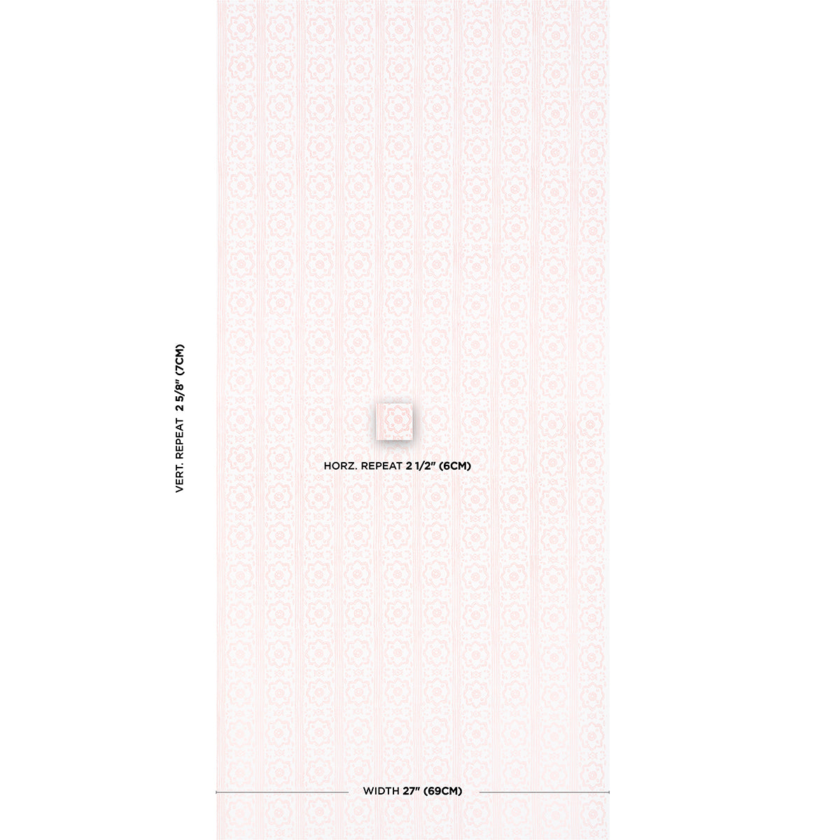 Purchase 5011224 | Sunda Hand Blocked Print, Blush - Schumacher Wallpaper