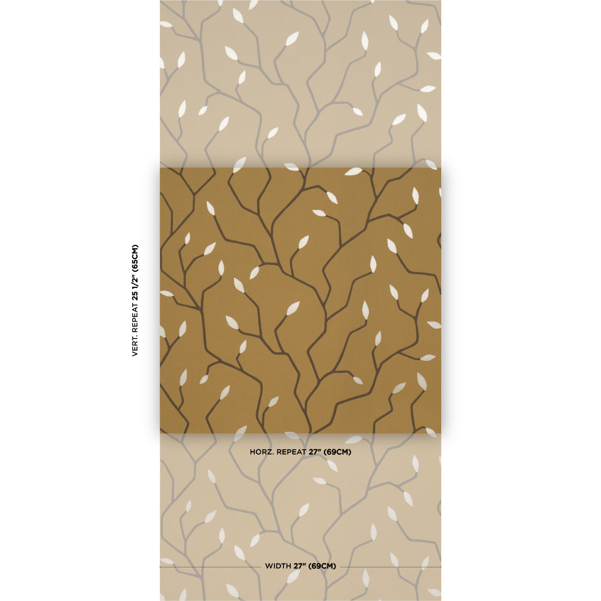 Purchase 5011383 | Cymbeline, Gold - Schumacher Wallpaper
