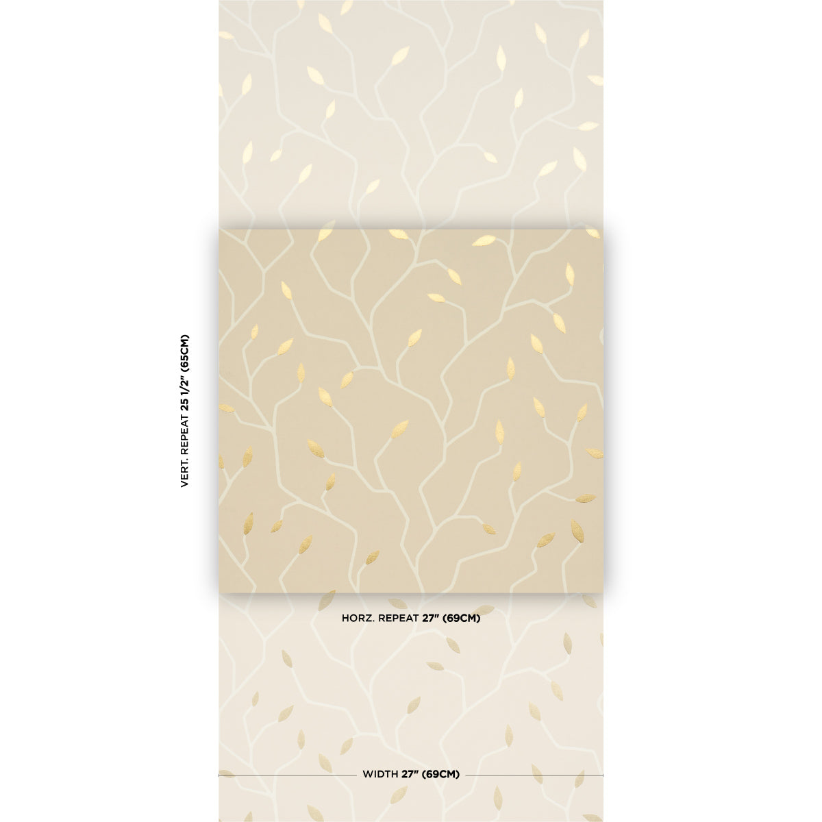 Purchase 5011384 | Cymbeline, Alabaster - Schumacher Wallpaper