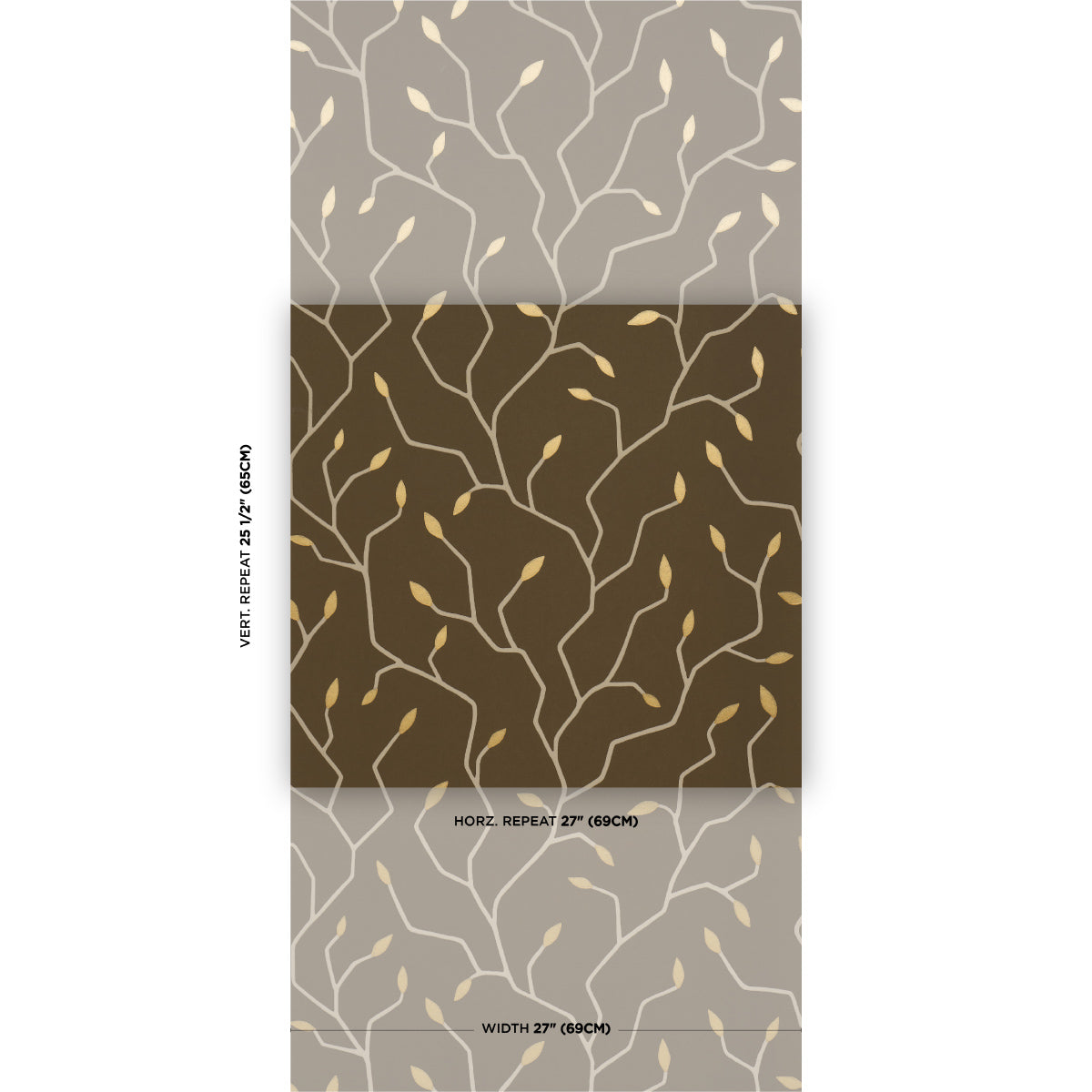 Purchase 5011385 | Cymbeline, Chocolate - Schumacher Wallpaper