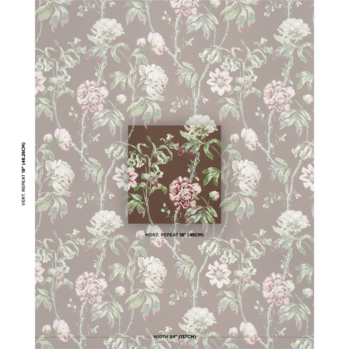 Purchase 5011402 | Daydream, Chocolate - Schumacher Wallpaper