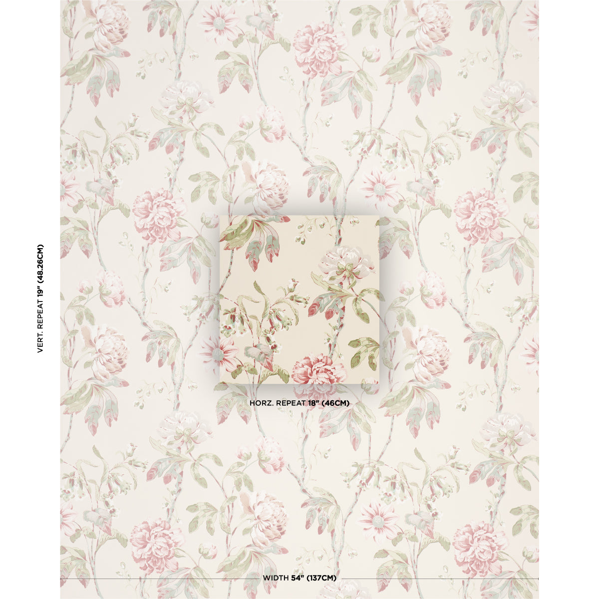 Purchase 5011404 | Daydream, Pink - Schumacher Wallpaper