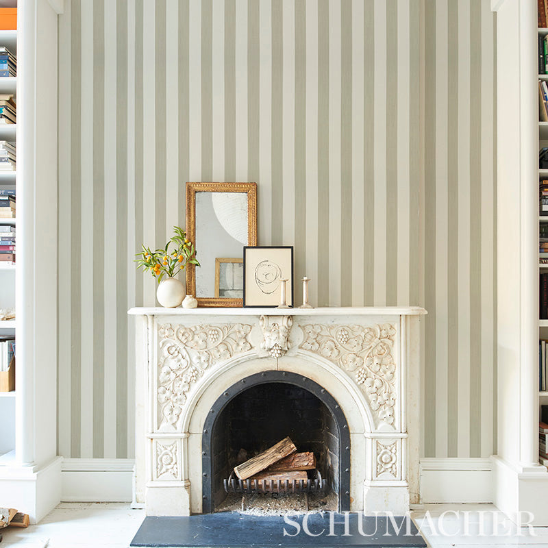 Purchase 5011910 | Edwin Stripe Wide, Buttercup - Schumacher Wallpaper