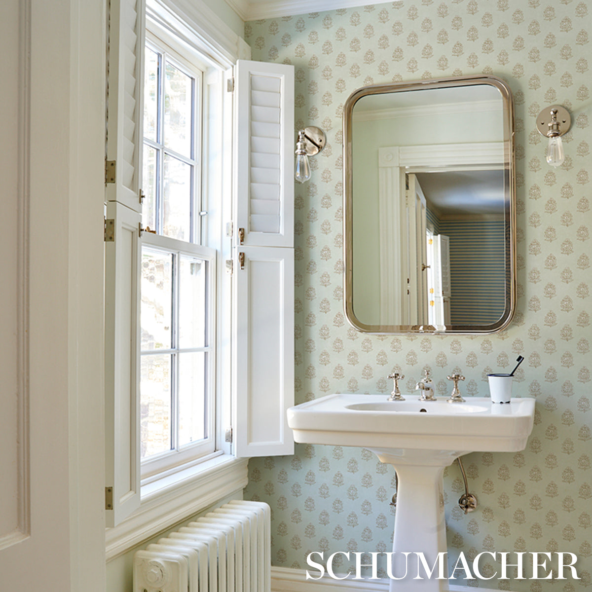 Purchase 5011934 | Aditi, Sage - Schumacher Wallpaper