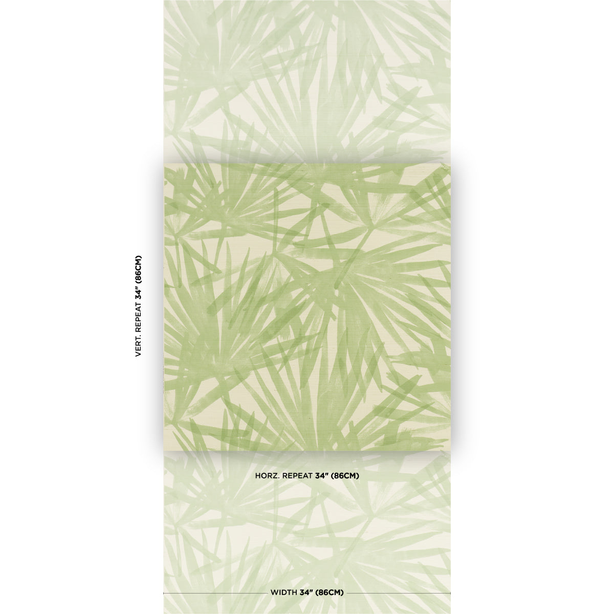 Purchase 5012042 | Sunlit Palm Sisal, Pistachio - Schumacher Wallpaper