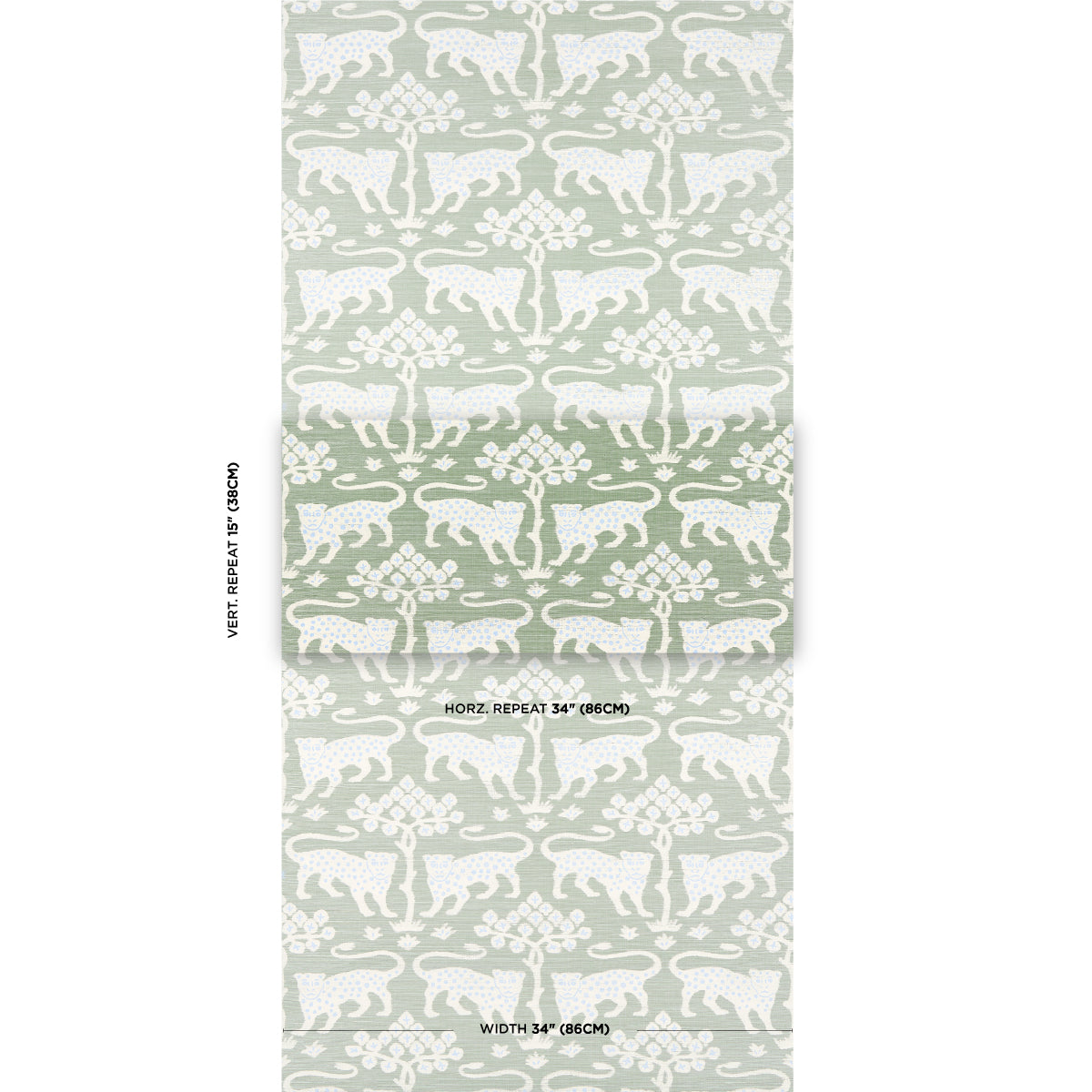 Purchase 5012300 | Woodland Leopard Sisal, Seaglass - Schumacher Wallpaper