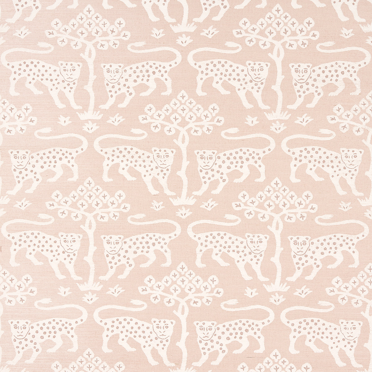 Purchase 5012302 | Woodland Leopard Sisal, Petal - Schumacher Wallpaper