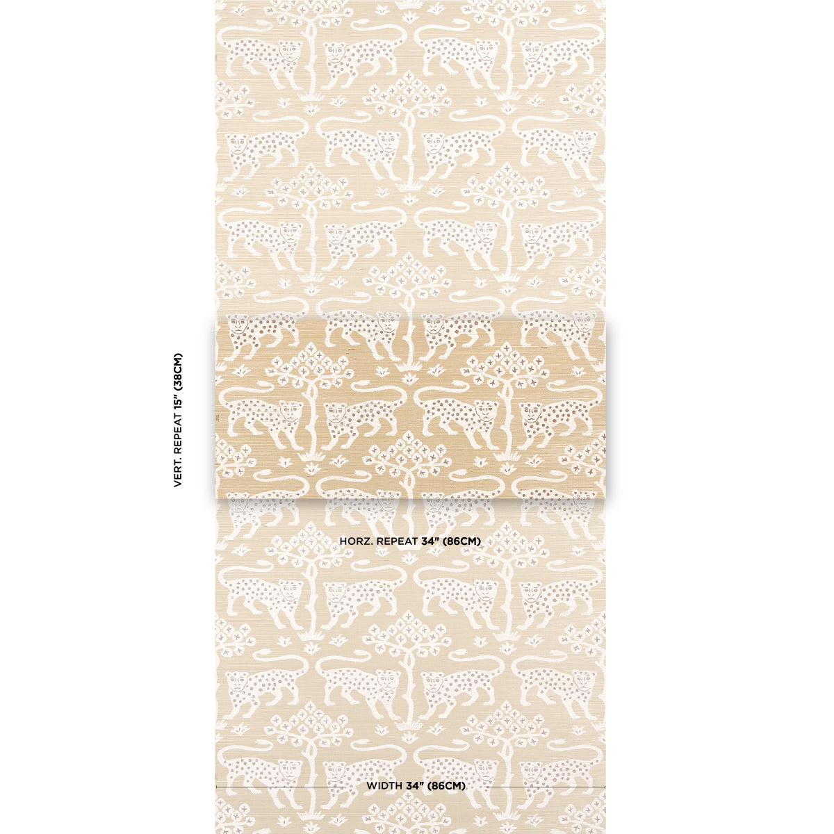 Purchase 5012303 | Woodland Leopard Sisal, Oatmeal - Schumacher Wallpaper