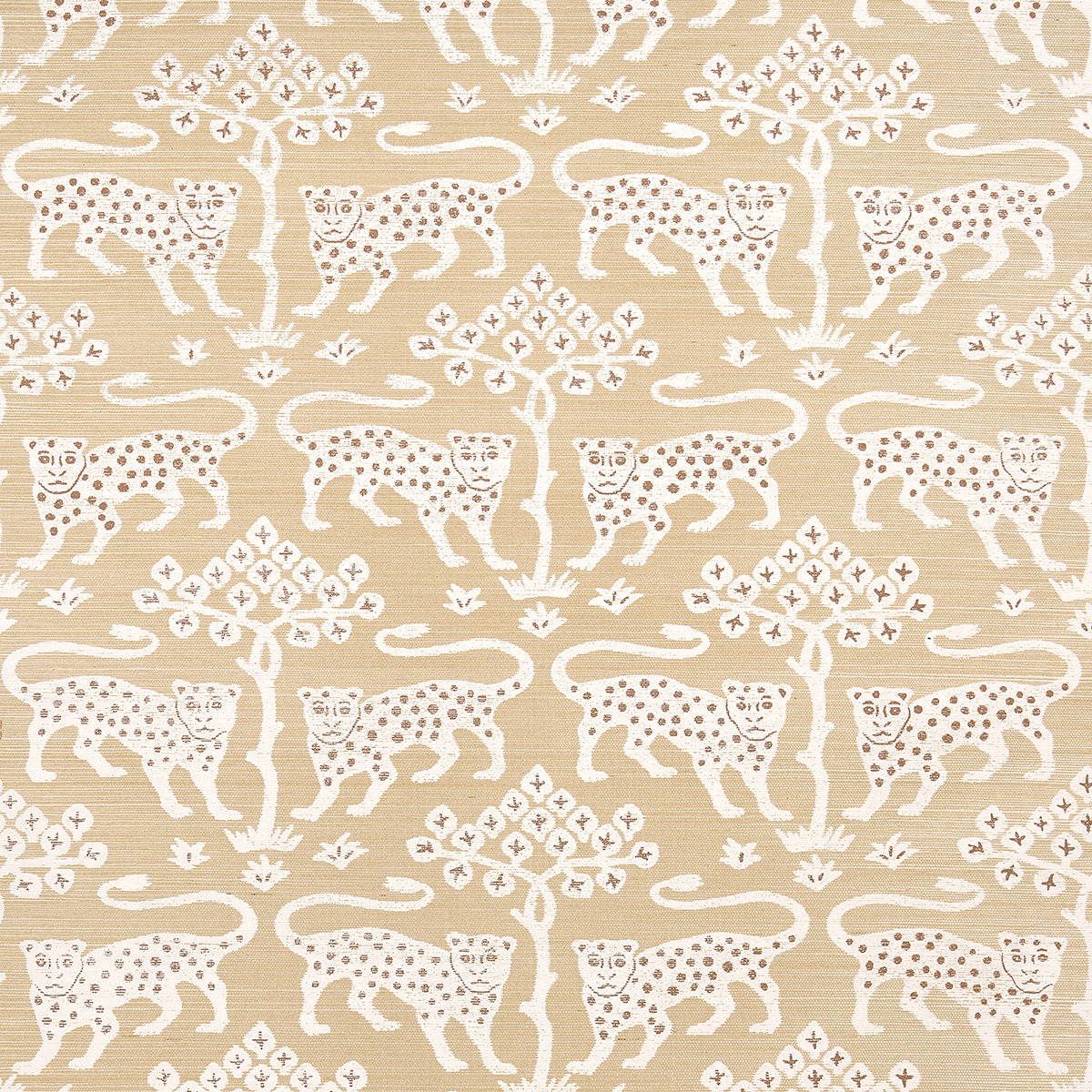 Purchase 5012303 | Woodland Leopard Sisal, Oatmeal - Schumacher Wallpaper