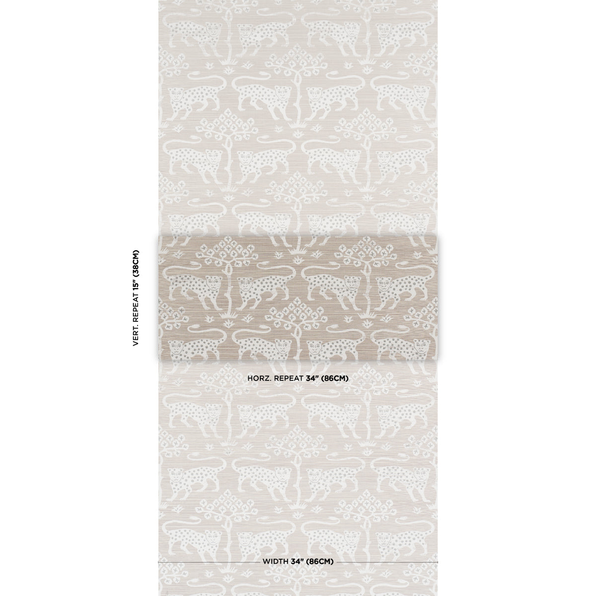 Purchase 5012304 | Woodland Leopard Sisal, Silver - Schumacher Wallpaper
