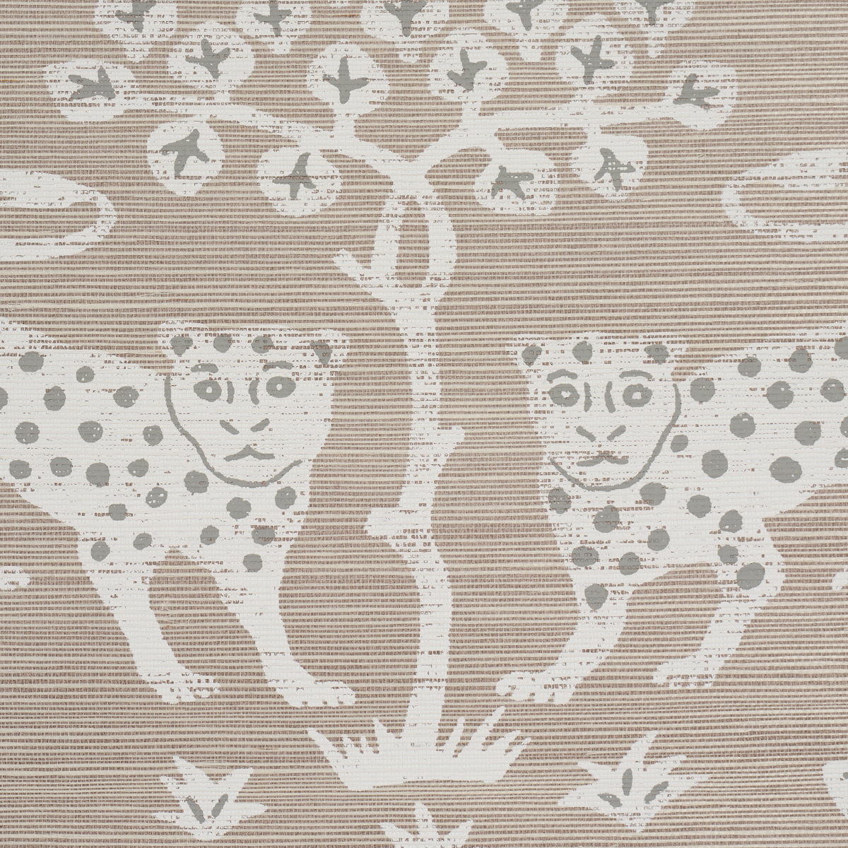 Purchase 5012304 | Woodland Leopard Sisal, Silver - Schumacher Wallpaper