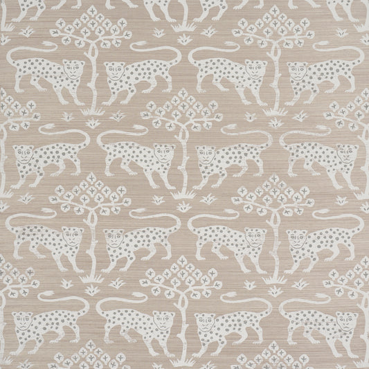 Purchase 5012304 | Woodland Leopard Sisal, Silver - Schumacher Wallpaper