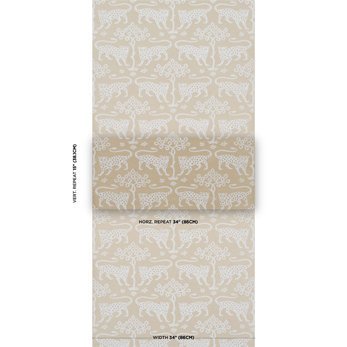 Purchase 5012305 | Woodland Leopard Sisal, Beige - Schumacher Wallpaper
