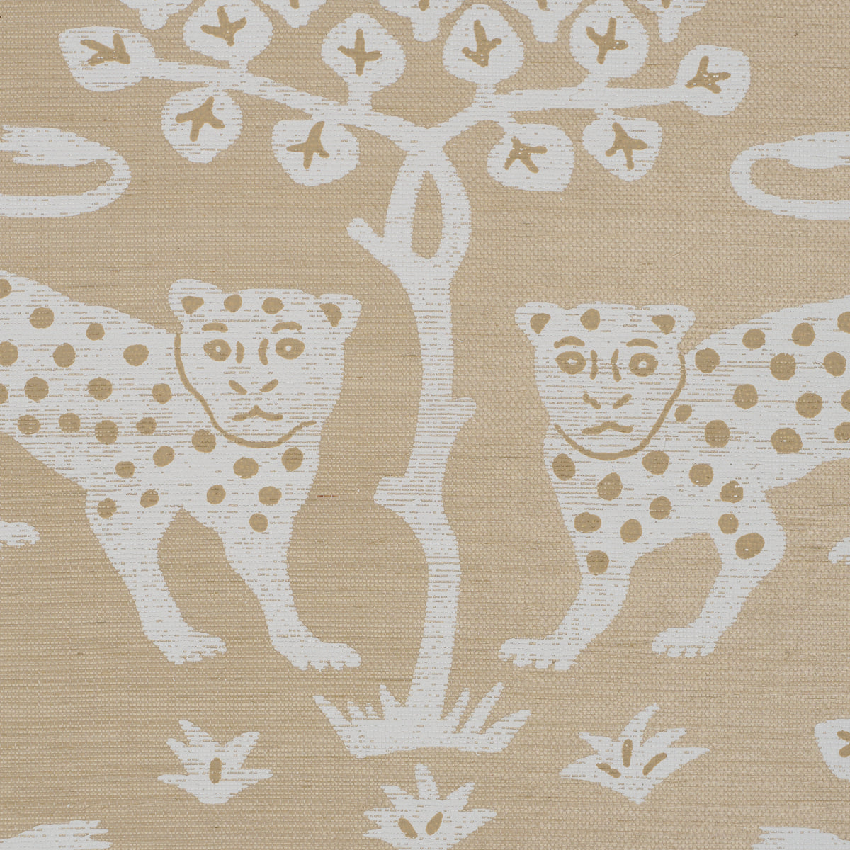 Purchase 5012305 | Woodland Leopard Sisal, Beige - Schumacher Wallpaper
