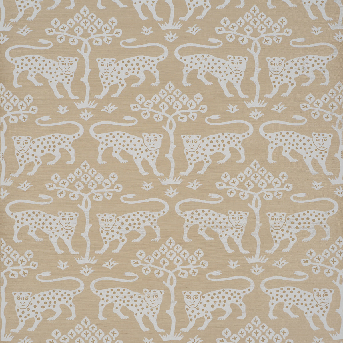Purchase 5012305 | Woodland Leopard Sisal, Beige - Schumacher Wallpaper