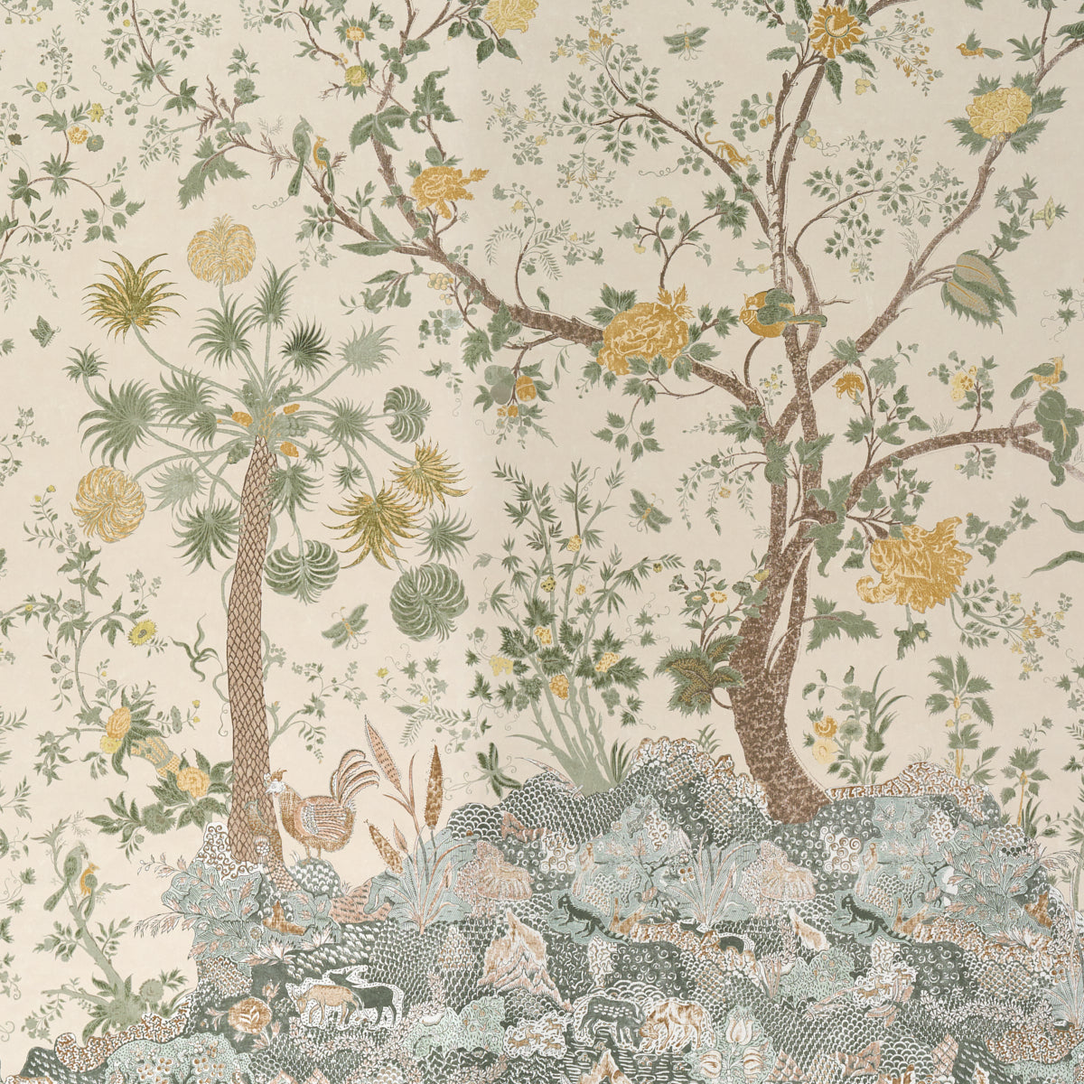 Purchase 5012334 | Amaltas Panel Set, Verdigris - Schumacher Wallpaper
