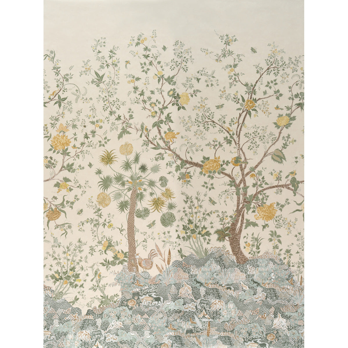 Purchase 5012334 | Amaltas Panel Set, Verdigris - Schumacher Wallpaper