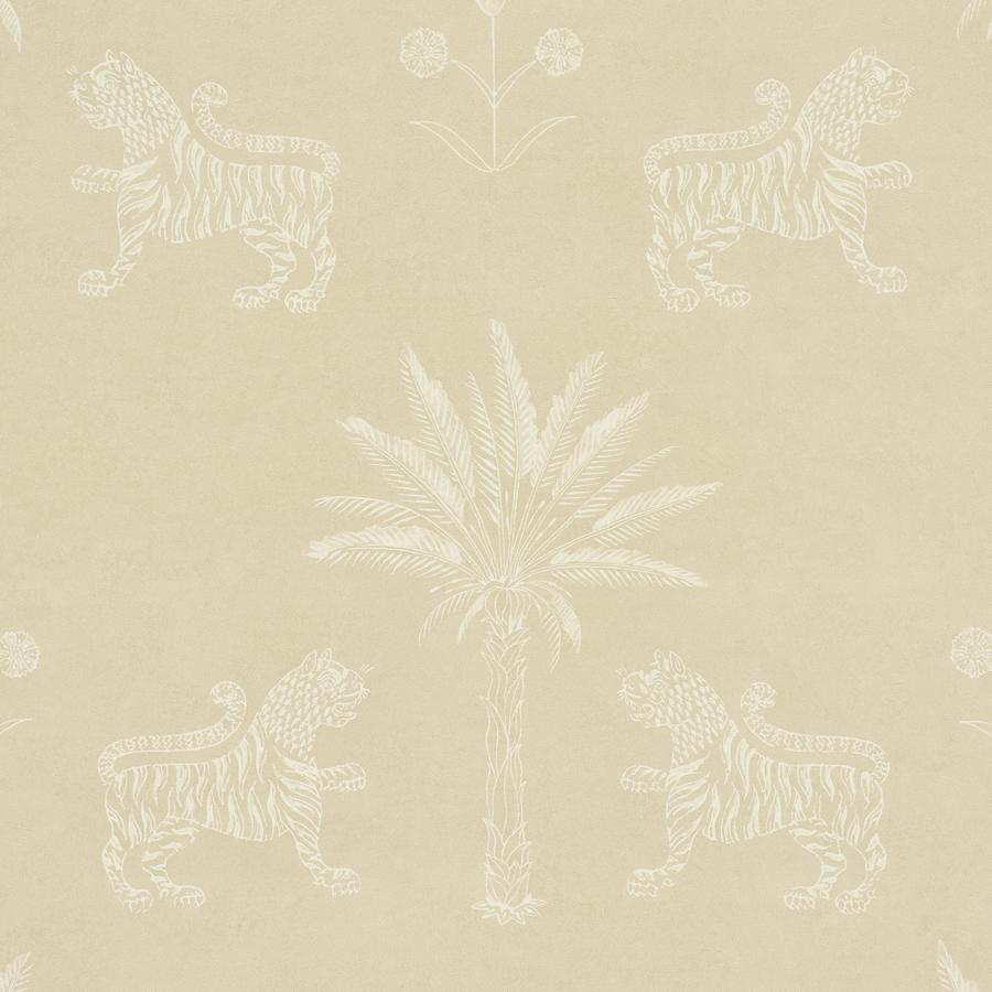 Purchase 5012923 | Tiger Palm Silhouette, Mistral Sand - Schumacher Wallpaper