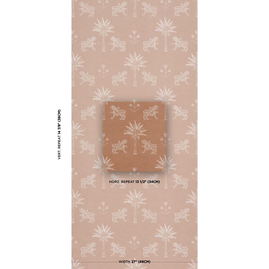 Purchase 5012924 | Tiger Palm Silhouette, Mediterrean Spice - Schumacher Wallpaper