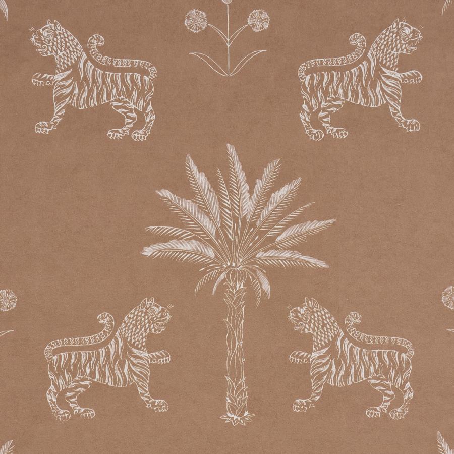 Purchase 5012924 | Tiger Palm Silhouette, Mediterrean Spice - Schumacher Wallpaper