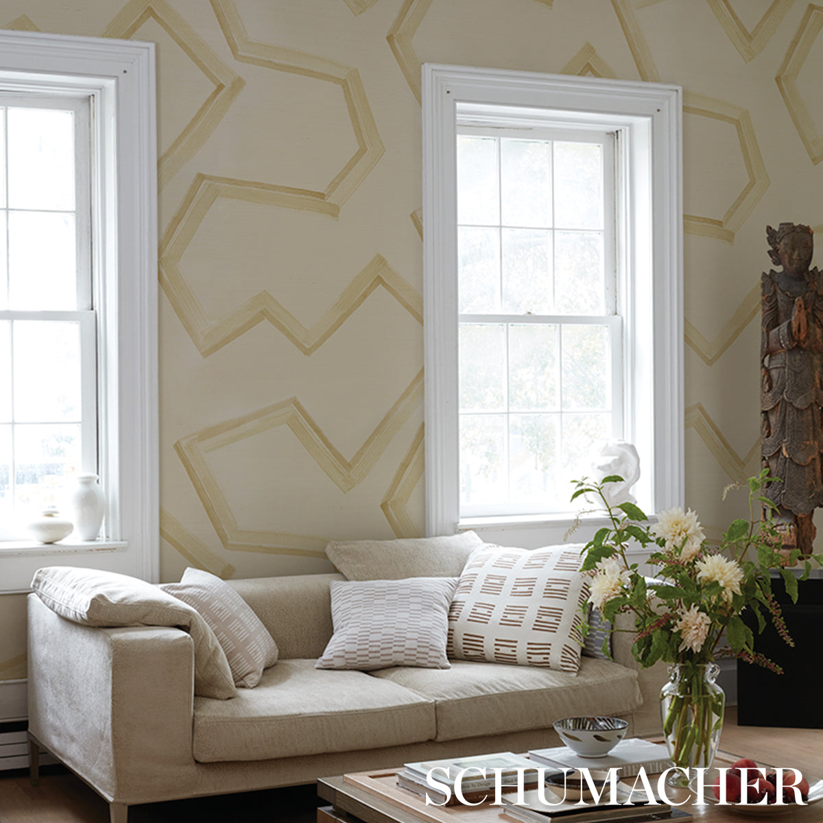 Purchase 5013052 | Enzo Sisal, Straw - Schumacher Wallpaper