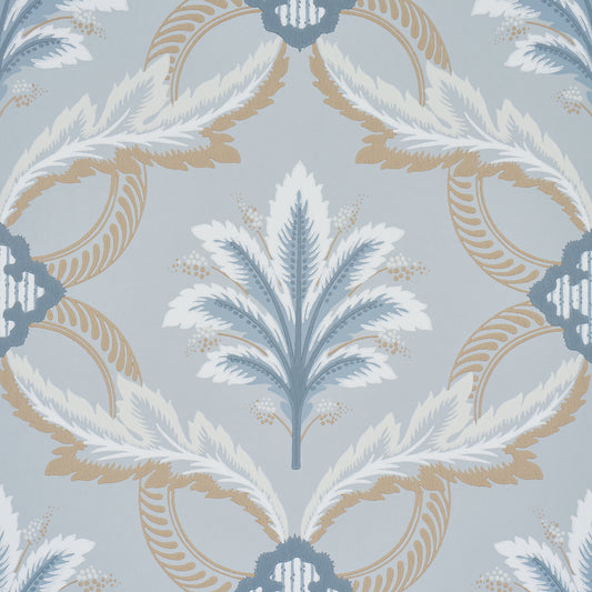 Purchase 5013152 | Front Waltz, Light Blue - Schumacher Wallpaper