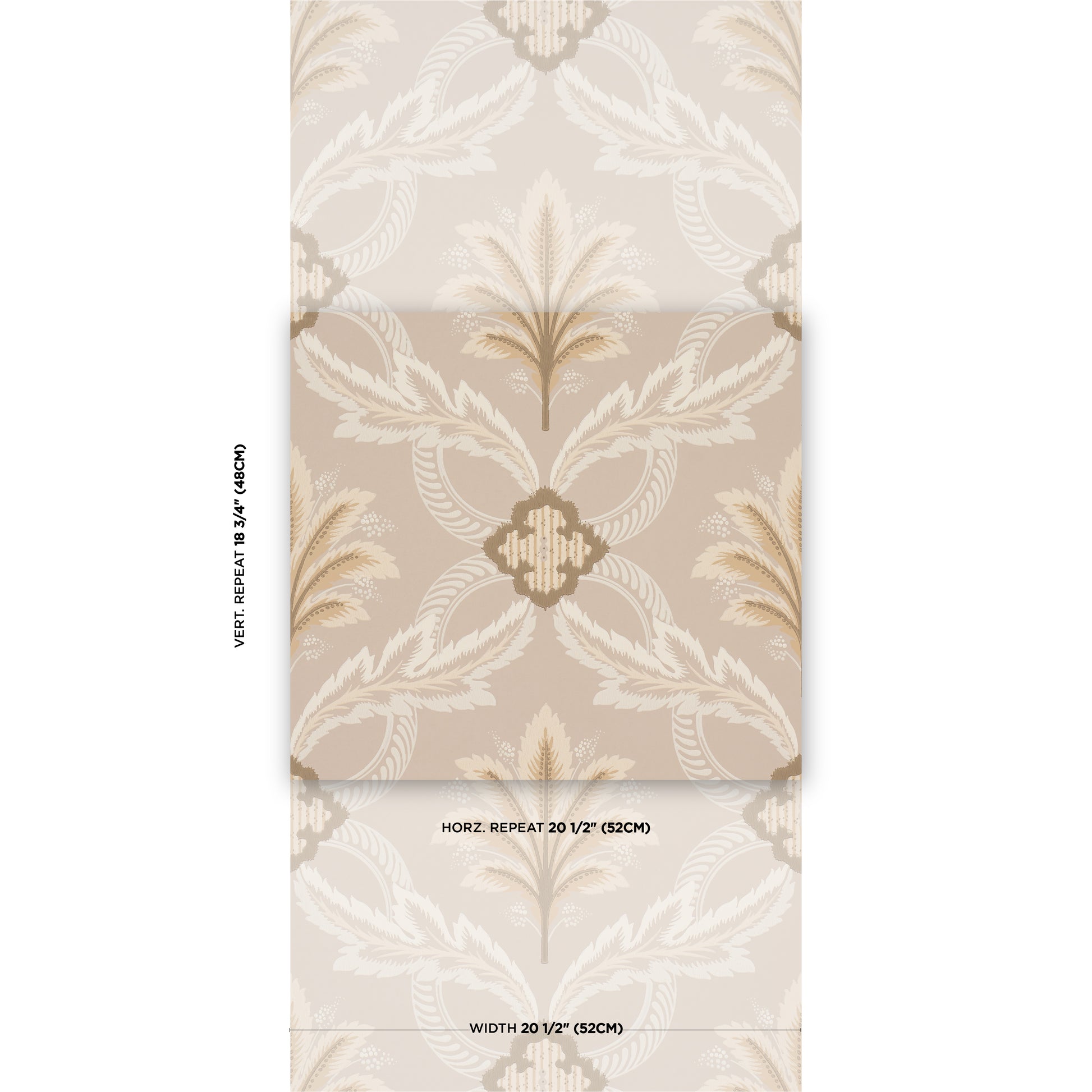 Purchase 5013153 | Front Waltz, Taupe - Schumacher Wallpaper