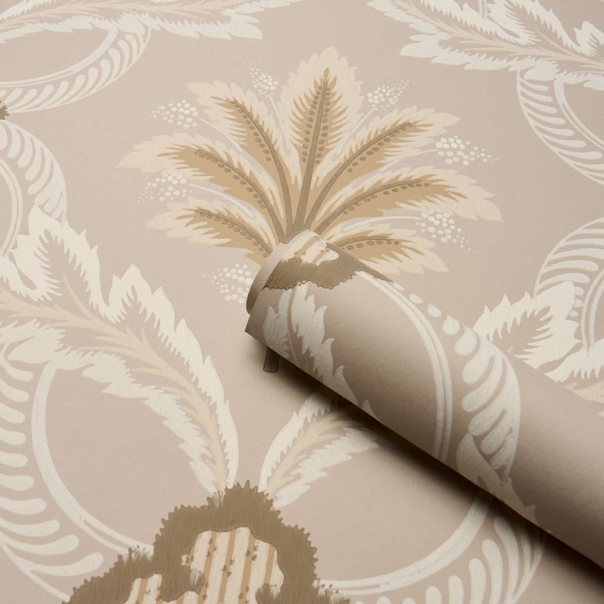 Purchase 5013153 | Front Waltz, Taupe - Schumacher Wallpaper