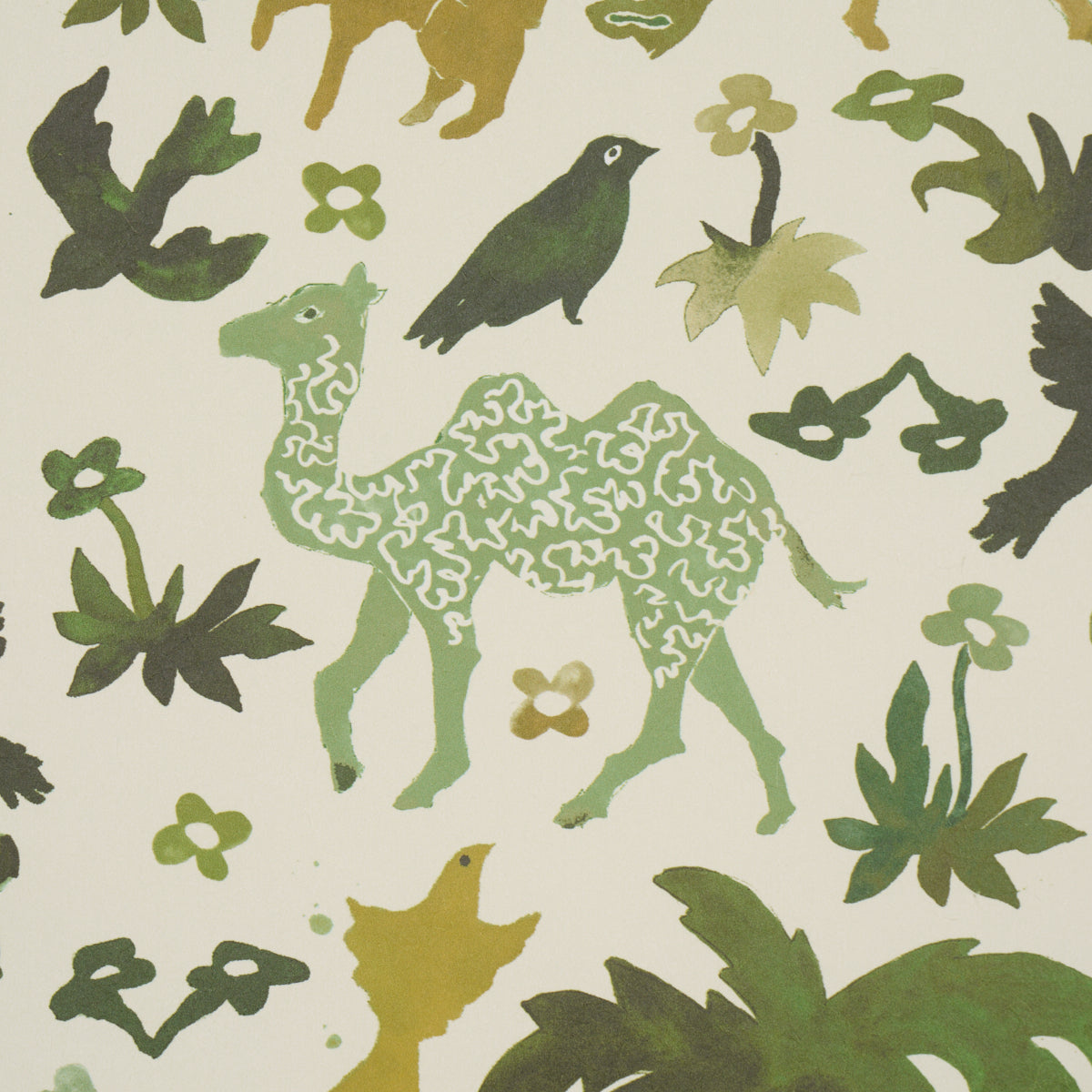 Purchase 5013533 | Beasts, Green - Schumacher Wallpaper