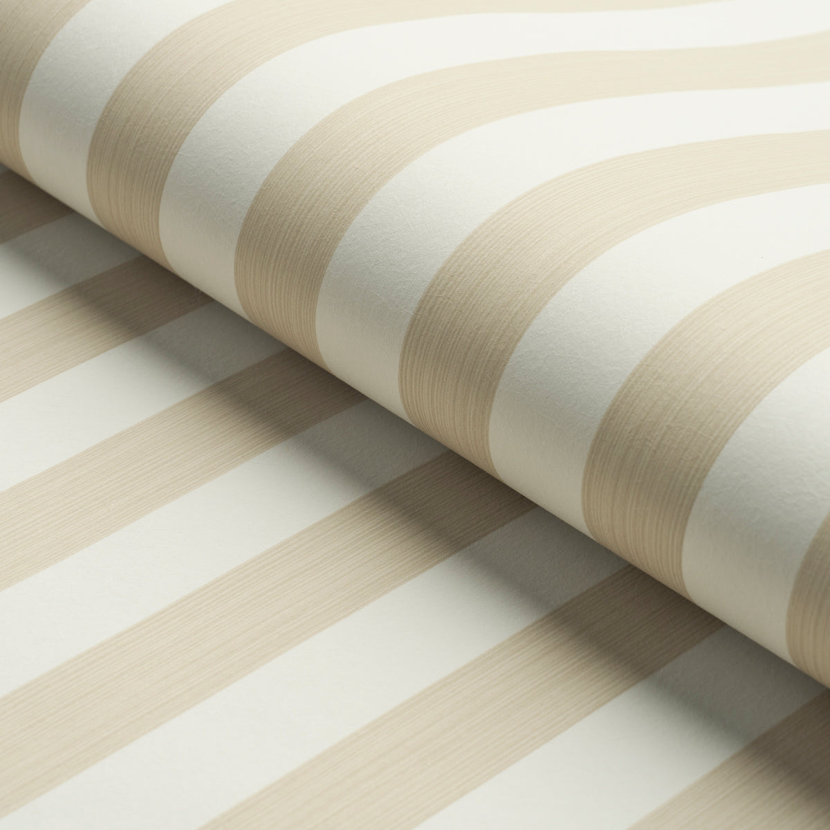 Purchase 5013611 | Edwin Stripe Medium, Straw - Schumacher Wallpaper