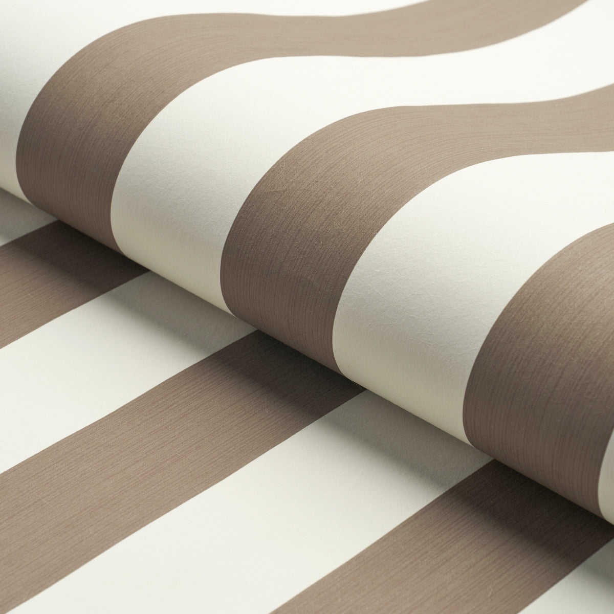 Purchase 5013621 | Edwin Stripe Wide, Mocha - Schumacher Wallpaper