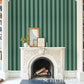 Purchase 5013624 | Edwin Stripe Wide, Dark Green - Schumacher Wallpaper