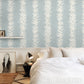 Purchase 5013664 | White Lotus, Soft Blue - Schumacher Wallpaper