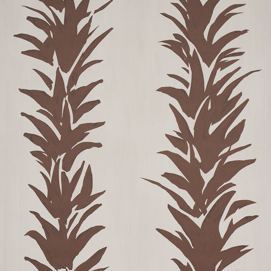 Purchase 5013665 | White Lotus, Cocoa - Schumacher Wallpaper
