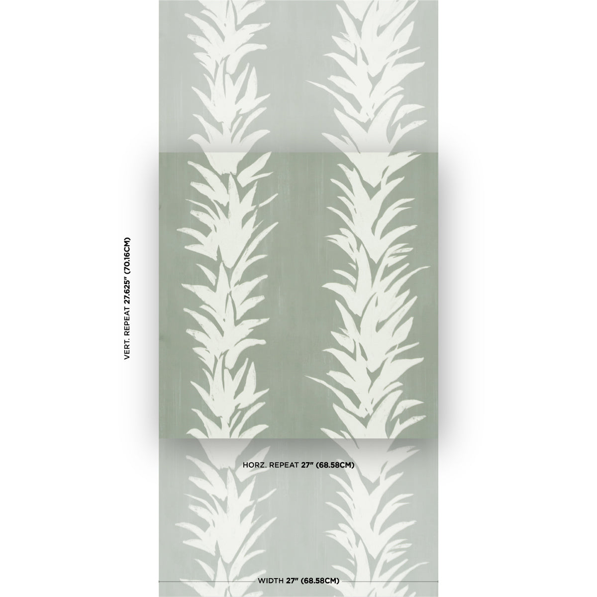 Purchase 5013666 | White Lotus, Cool Green - Schumacher Wallpaper