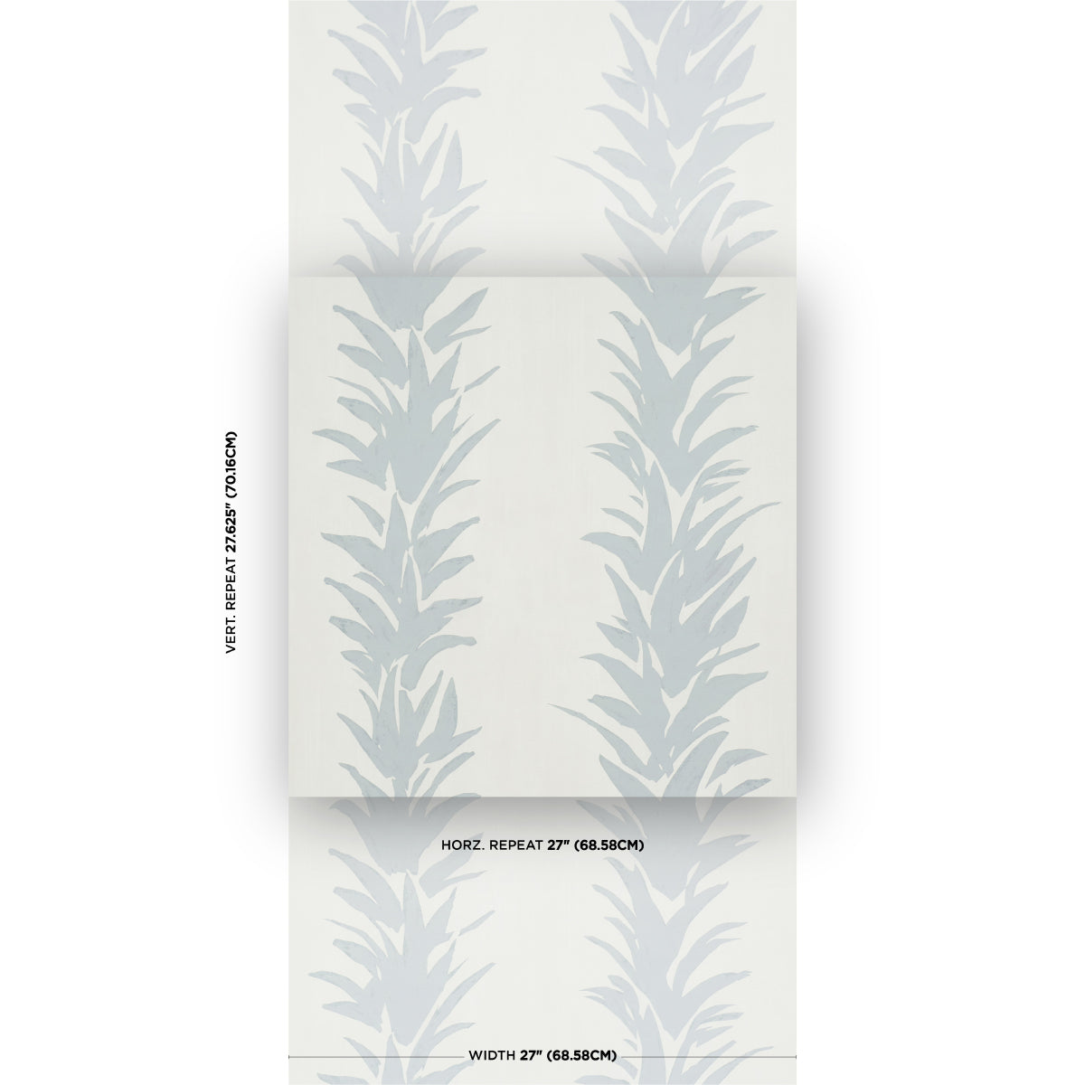 Purchase 5013667 | White Lotus, Cool Gray - Schumacher Wallpaper