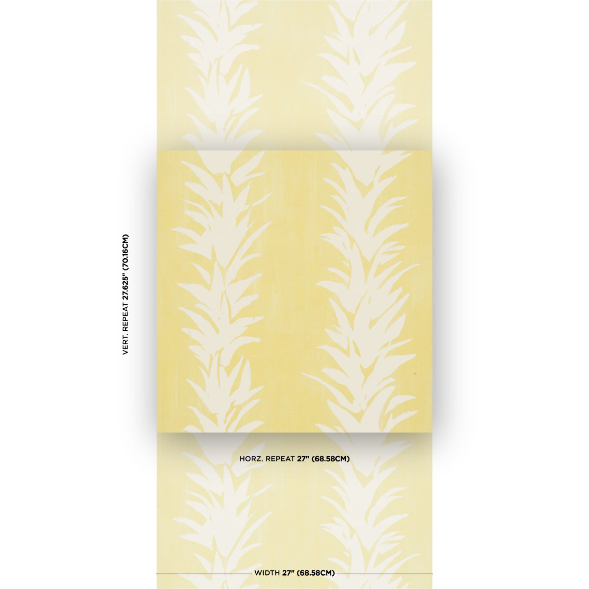 Purchase 5013668 | White Lotus, Light Yellow - Schumacher Wallpaper