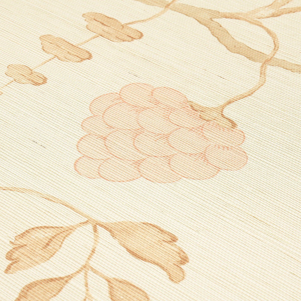 Purchase 5013701 | Wisteria Sisal, Amber & Rose - Schumacher Wallpaper