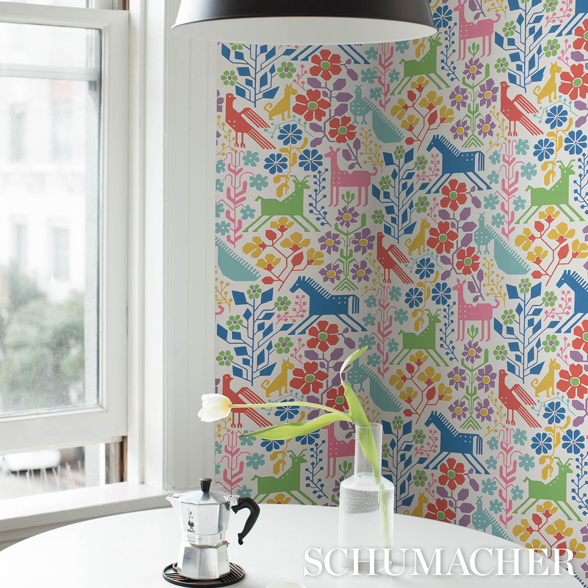 Purchase 5013762 | Lupita, Vibrant Multi - Schumacher Wallpaper