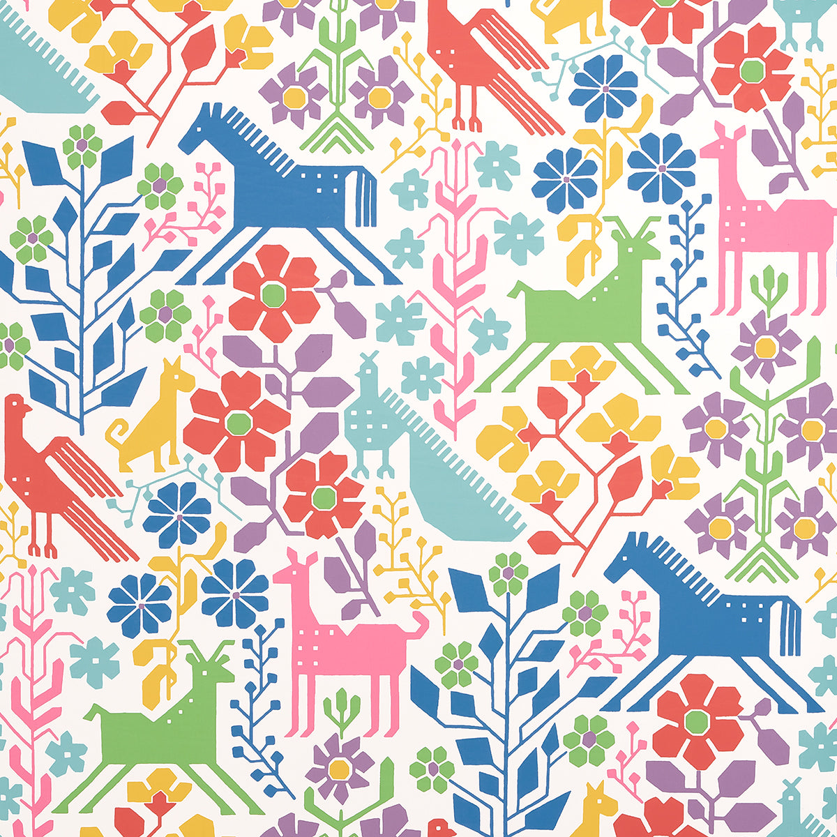 Purchase 5013762 | Lupita, Vibrant Multi - Schumacher Wallpaper