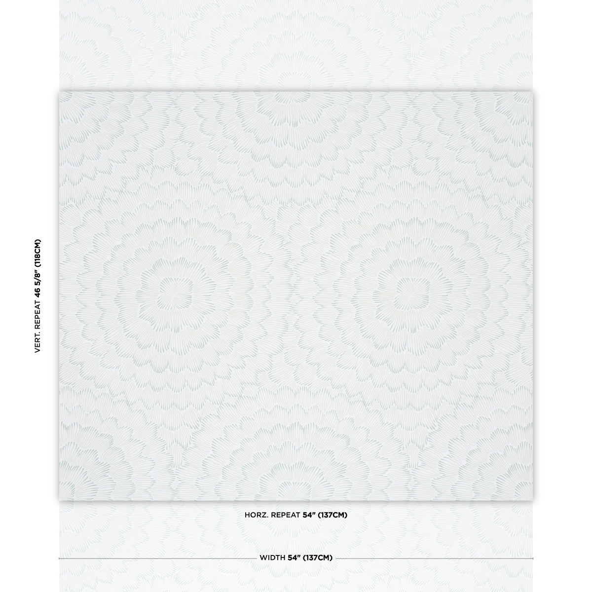 Purchase 5013822 | Feather Bloom, Seaglass - Schumacher Wallpaper